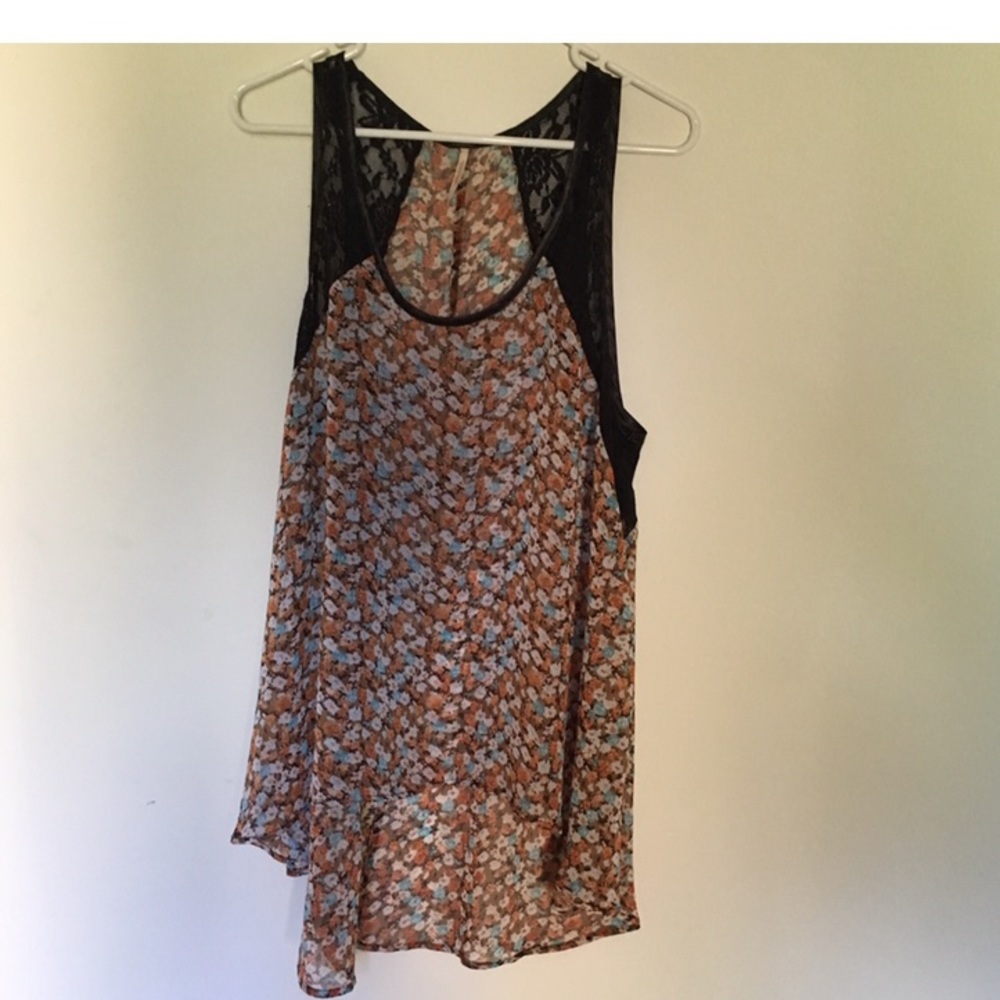 Sheer floral tunic from Free People